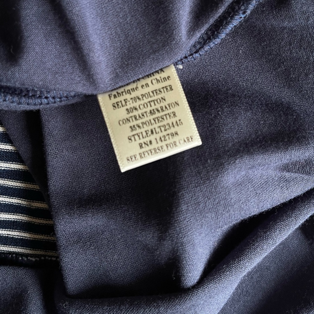 Stevie Hender - Navy and White Striped Top - Size M - Picture 8 of 9